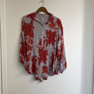FREE PEOPLE Womens Small Printed Shake It Mini‎ Tunic top Dress Sand combo READ